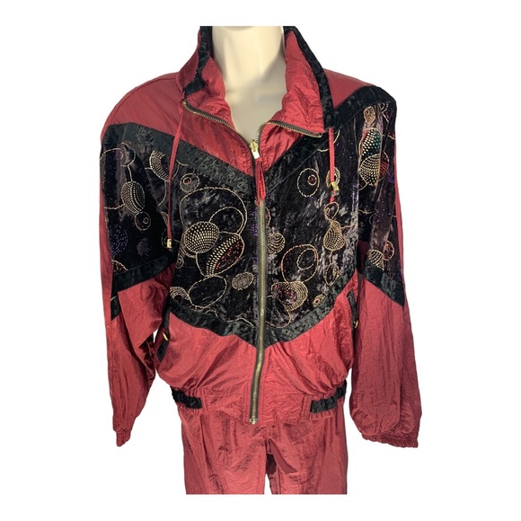 Vintage 80’s Chili Pepper Reversible Windbreaker Track Suit - Picture 2 of 10